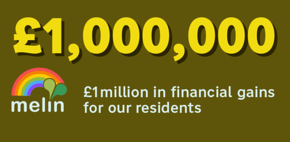 graphic showing £1million