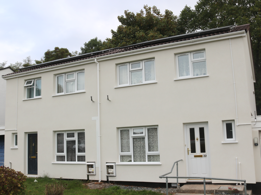 A photo of some houses on the Coed Lee estate