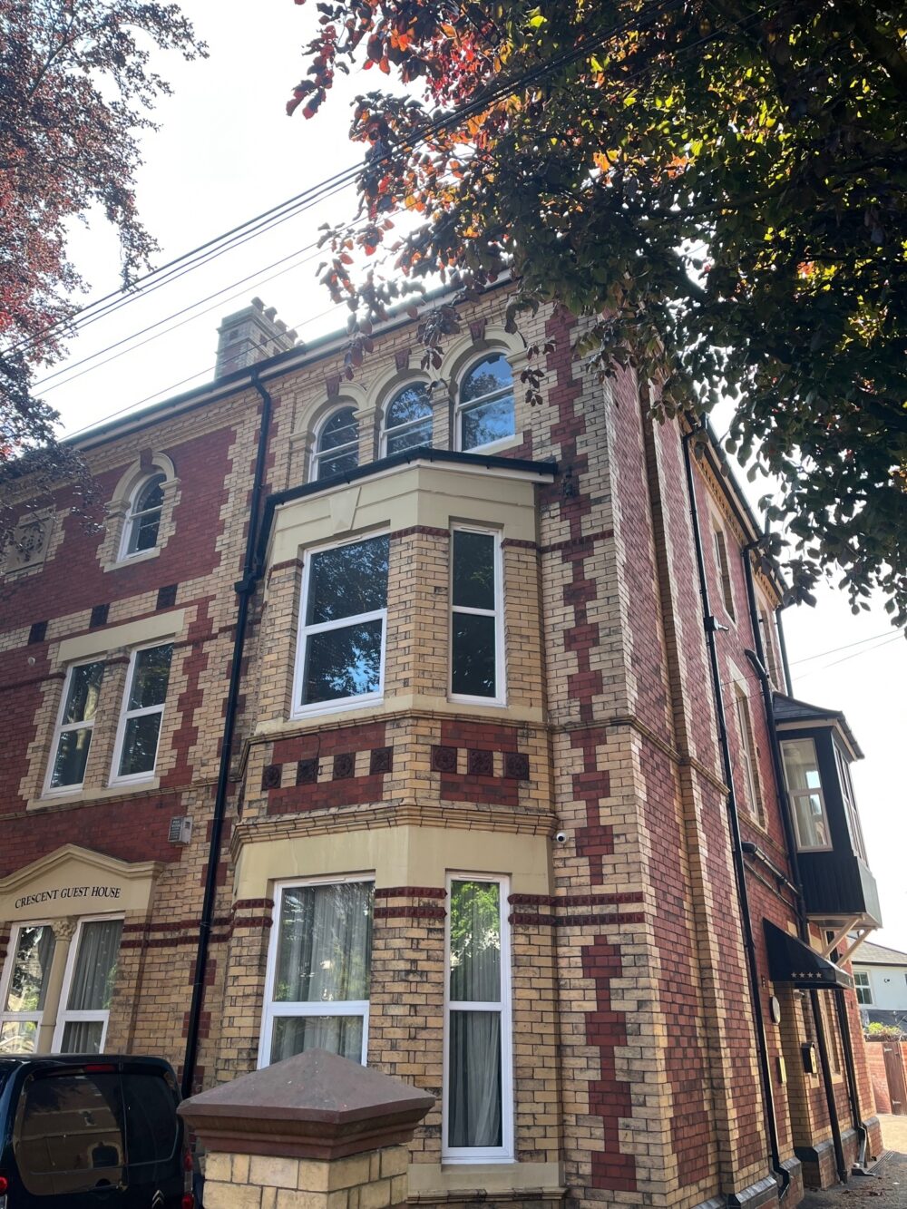 front of refurbished building