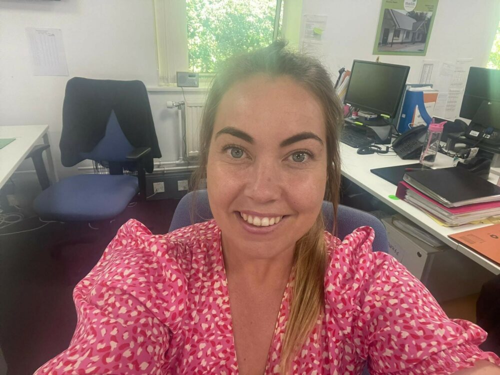 A photo of Ceri in an office