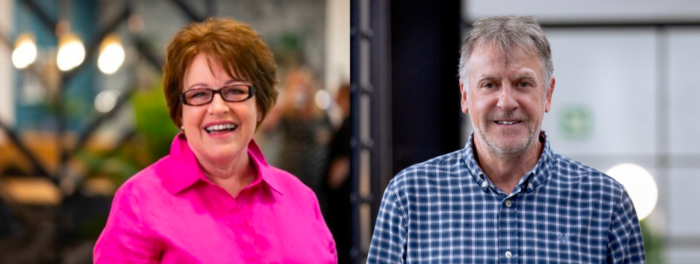 Headshots of Lynda and Martin