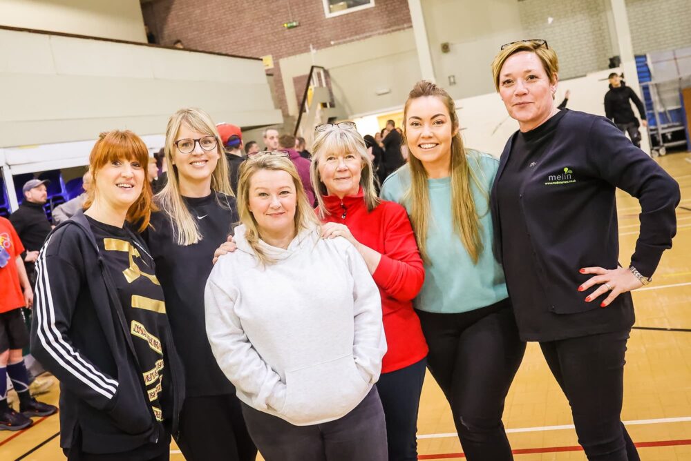 Some of the Melin staff smiling at the event